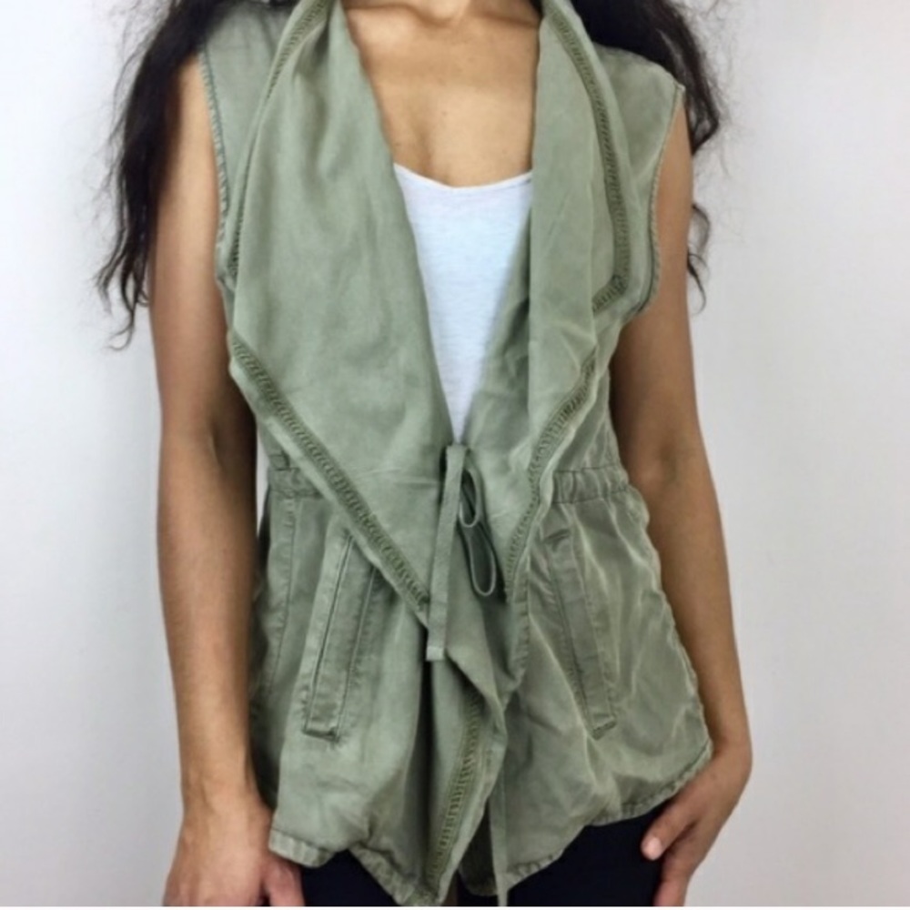 Max Jeans Olive Green Vest Utility Medium Jacket Army
